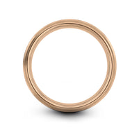 rock dome engraving on black & rose gold tungsten wedding band