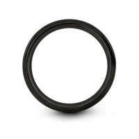 taj mahal stamp engraving on black & silver tungsten wedding band