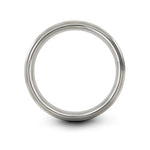 california engraving on silver tungsten wedding band