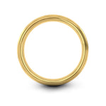 rock dome engraving on gold tungsten wedding band
