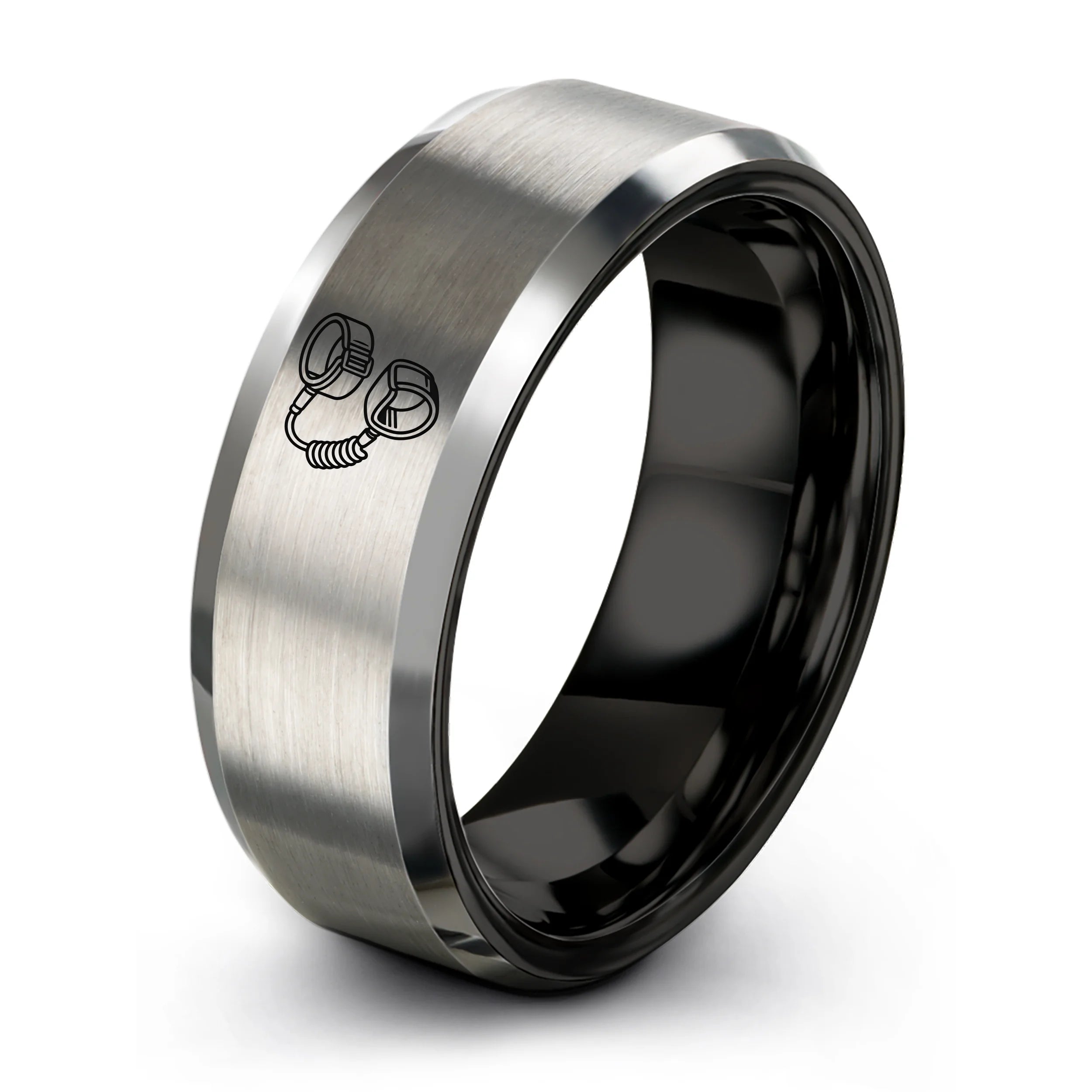 #ring styles_06 - Yellow Gold Black Tungsten