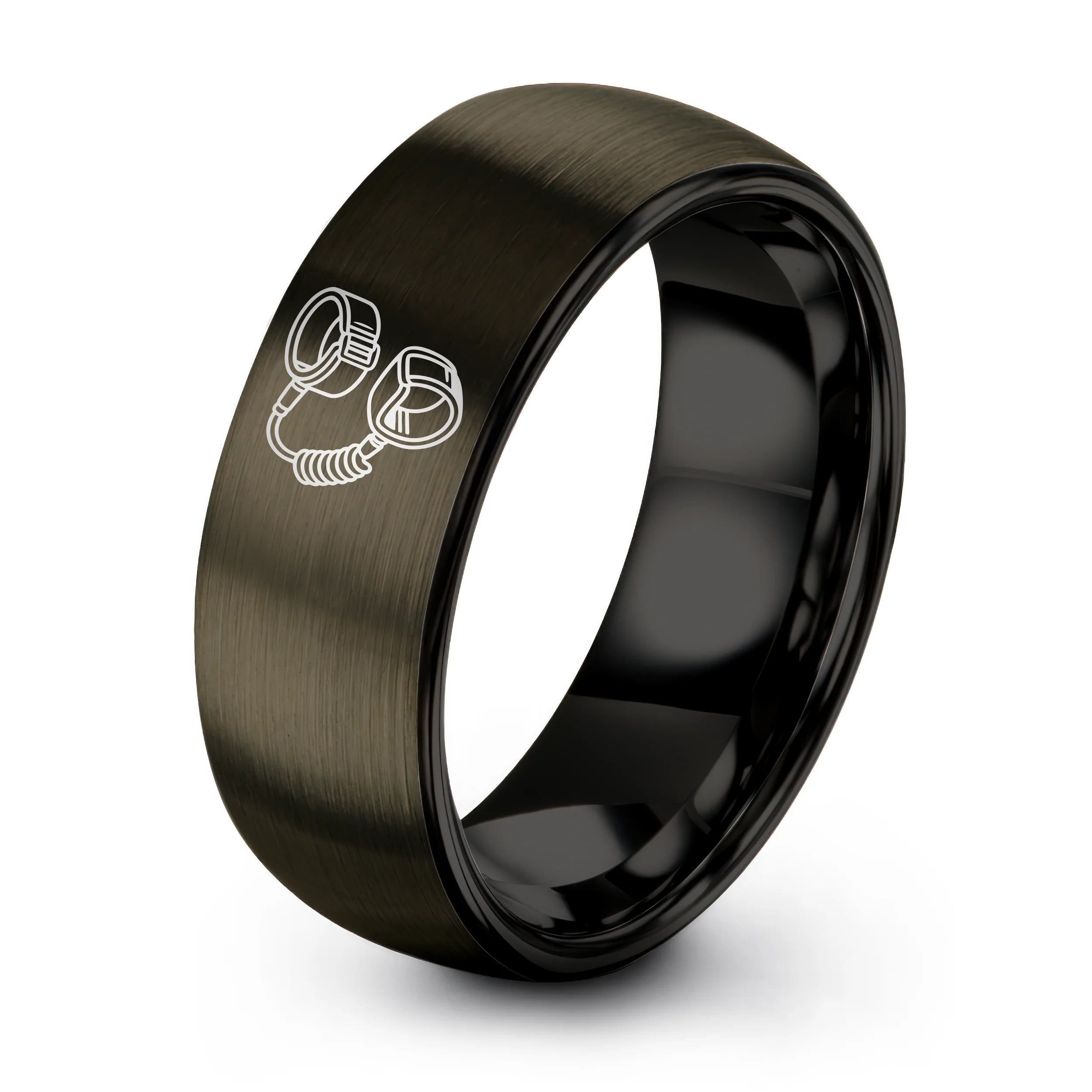 #ring styles_03 - Yellow Gold Black Tungsten
