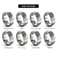 font options for inside engraving on gray a frame cabin rings
