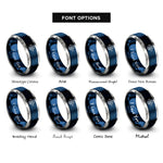 font options for inside engraving on blue & gray ab wheel rings