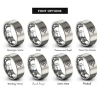 font options for inside engraving on grey ab wheel rings