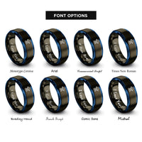 font options for inside engraving on gunmetal & blue abduction beam rings