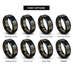 font options for inside engraving on gunmetal & blue abduction beam rings