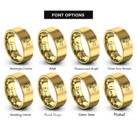 font options for inside engraving on gold abuelo heart rings