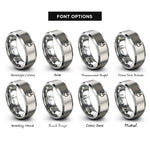 font options for inside engraving on gray ac plug rings
