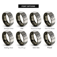 font options for inside engraving on gunmetal & grey admiralty anchor rope rings