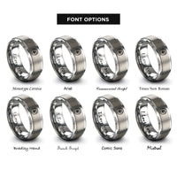 font options for inside engraving on gray adopt paw rings