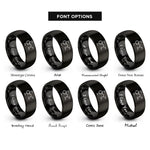 font options for inside engraving on black adrenaline epinephrine molecule rings