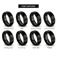 font options for inside engraving on black adrenaline epinephrine molecule rings