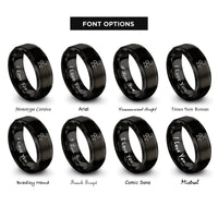 font options for inside engraving on black adrenaline molecule rings