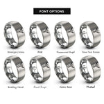 font options for inside engraving on grey aether quintessence rings