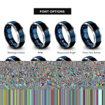 font options for inside engraving on blue & grey africa rings