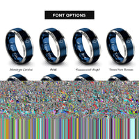 font options for inside engraving on blue & grey africa rings