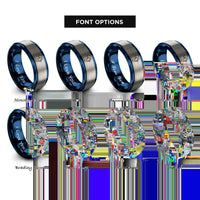 font options for inside engraving on blue & grey africa rings