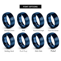 font options for inside engraving on blue africa rings