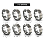 font options for inside engraving on gray africa rings