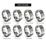 font options for inside engraving on grey agender flag rings