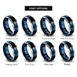 font options for inside engraving on blue & grey ai chip rings