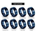 font options for inside engraving on blue ai chip rings