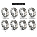 font options for inside engraving on grey ai chip rings