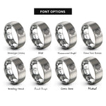font options for inside engraving on gray ai chip rings