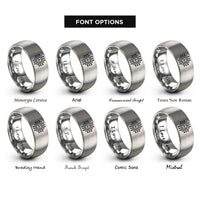 font options for inside engraving on gray ai chip rings