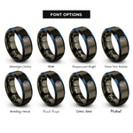 font options for inside engraving on gunmetal & blue ai chip rings