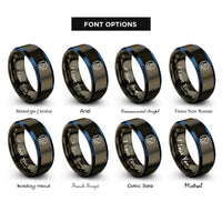 font options for inside engraving on gunmetal & blue ai chip rings