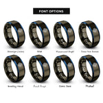 font options for inside engraving on gunmetal & blue ai chip rings