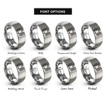 font options for inside engraving on grey air compressor rings