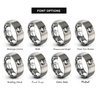 font options for inside engraving on gray air compressor rings