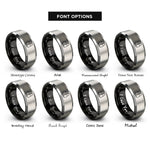 font options for inside engraving on black & silver air fryer rings