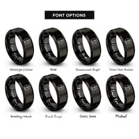 font options for inside engraving on black air fryer rings