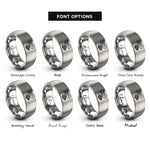 font options for inside engraving on gray air intake rings