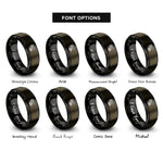 font options for inside engraving on gunmetal & black air intake rings