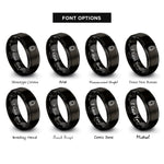 font options for inside engraving on black airliner window badge rings