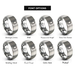 font options for inside engraving on gray airliner window badge rings