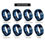 font options for inside engraving on blue airspeed indicator rings
