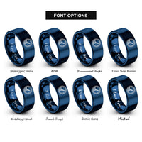 font options for inside engraving on blue airspeed indicator rings