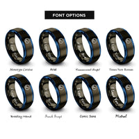 font options for inside engraving on gunmetal & blue airspeed indicator rings