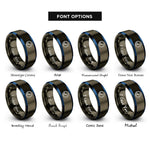 font options for inside engraving on gunmetal & blue airspeed indicator rings