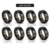 font options for inside engraving on gunmetal & blue airspeed indicator rings