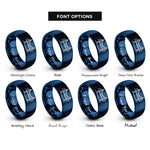 font options for inside engraving on blue akashi kaiky bridge rings