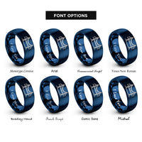 font options for inside engraving on blue akashi kaiky bridge rings