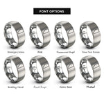 font options for inside engraving on grey alberta rings