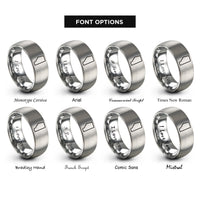 font options for inside engraving on grey alberta rings